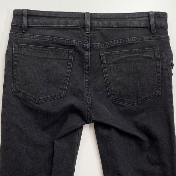 The Kooples Low Rise Braided Jean Zip Stretch Charcoal Wash Black 26 Short - Picture 4 of 8
